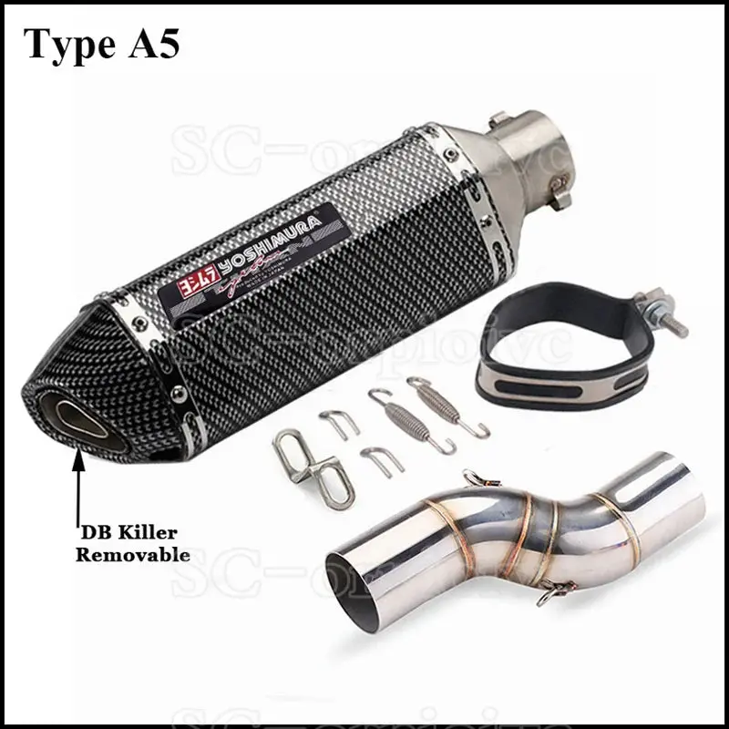 Motorcycle Exhaust Modified Escape Moto Yoshimura Muffler Silencer With Slip On Link Pipe For Benelli Trk502x Trk 502X 2018-2021 15