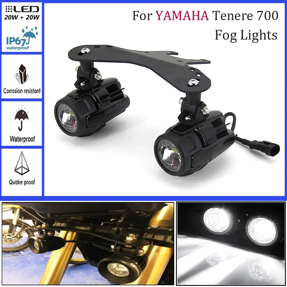2019 2020 2021 Motorcycle Fog Lights Auxiliary Light Bracket Driving Lamp For Yamaha Tenere 700 T700 Xtz 700 1