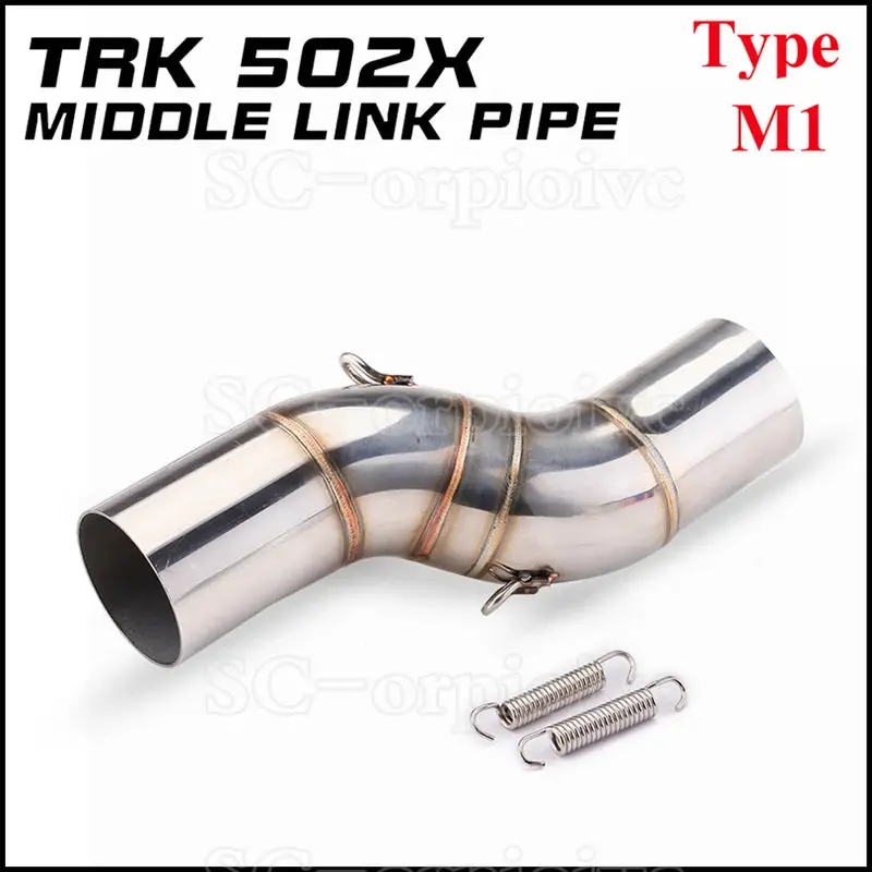 Motorcycle Exhaust Modified Escape Moto Yoshimura Muffler Silencer With Slip On Link Pipe For Benelli Trk502x Trk 502X 2018-2021 18