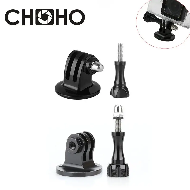 For Gopro Accessories Metal Adapter 1/4" Aluminium Tripod Screw Thumb Knob Cnc Alloy Mount For Go Pro Hero 11 10 Sjcam Xiaomi Yi 1