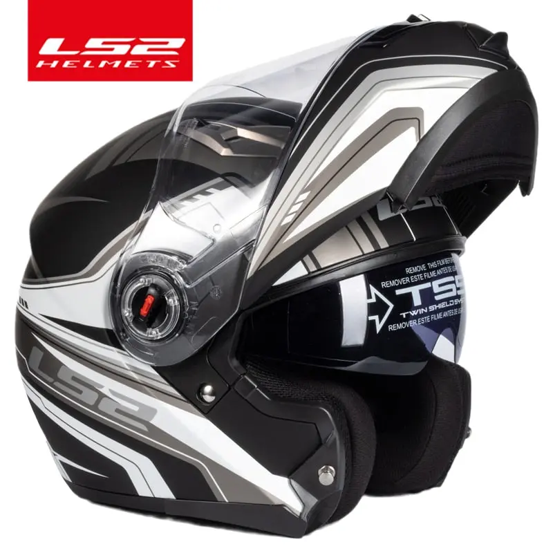 Capacete Ls2 Ff370 Flip Up Motorcycle Helmet Ls2 Dual Lens Modular Helmets With Sun Visor Casco Moto 1