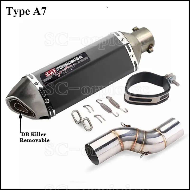 Motorcycle Exhaust Modified Escape Moto Yoshimura Muffler Silencer With Slip On Link Pipe For Benelli Trk502x Trk 502X 2018-2021 17