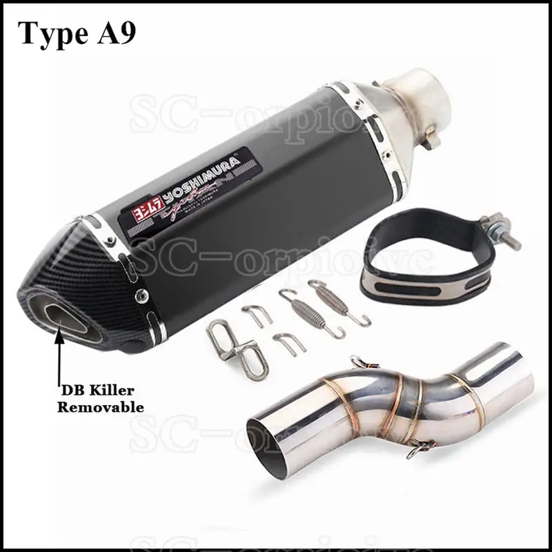Motorcycle Exhaust Modified Escape Moto Yoshimura Muffler Silencer With Slip On Link Pipe For Benelli Trk502x Trk 502X 2018-2021 15