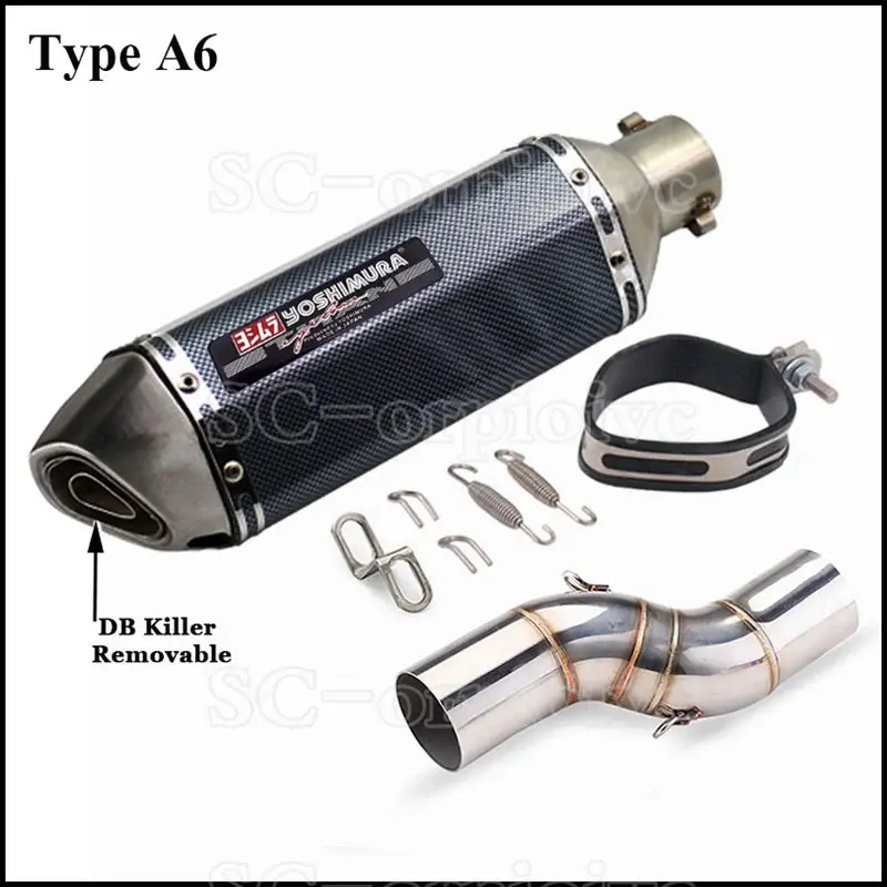 Motorcycle Exhaust Modified Escape Moto Yoshimura Muffler Silencer With Slip On Link Pipe For Benelli Trk502x Trk 502X 2018-2021 16