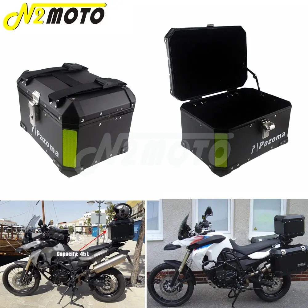 Universal Waterproof Rear Box Top Case 45L Cargo Passenger Luggage Box For Bmw R1200gs Honda Crf Nc700x Nc750x Suzuki Tail Box 1