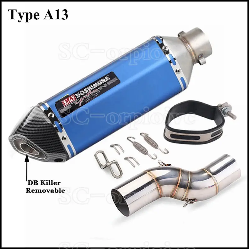Motorcycle Exhaust Modified Escape Moto Yoshimura Muffler Silencer With Slip On Link Pipe For Benelli Trk502x Trk 502X 2018-2021 8