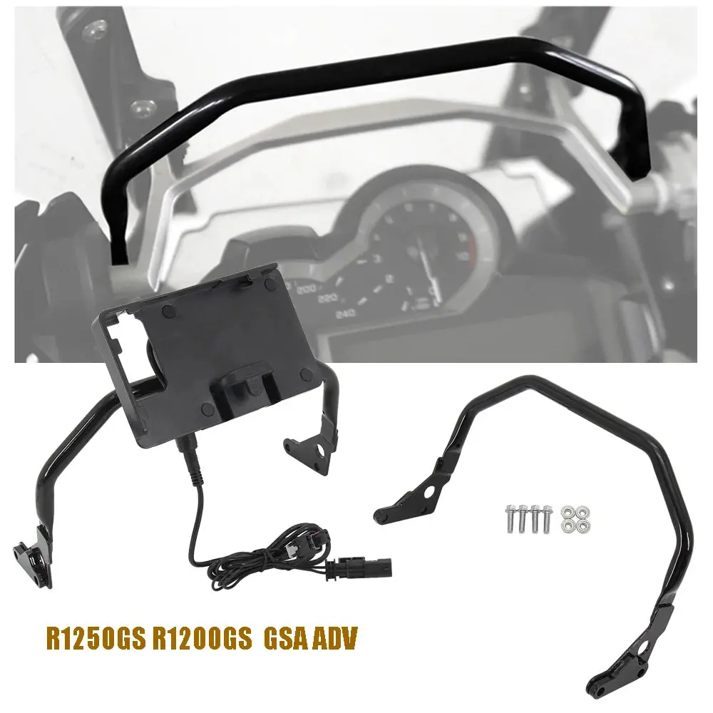 For Bmw R1250gs R1200gs R1200 Gs Gsa Adv Lc R 1200 Adventure Motorcycle Mobile Phone Navigation Handlebar Bracket Support 12Mm 1