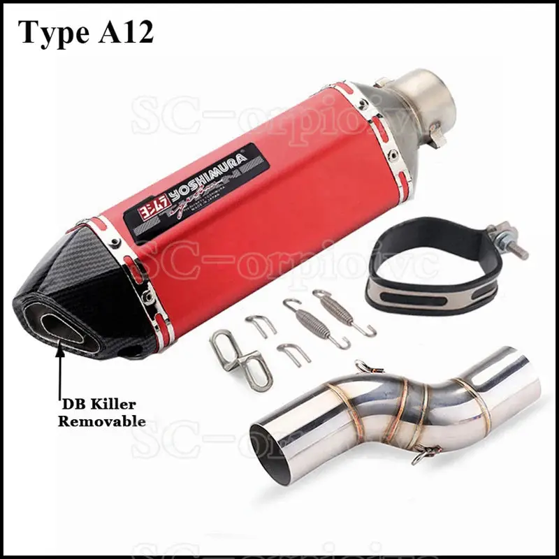 Motorcycle Exhaust Modified Escape Moto Yoshimura Muffler Silencer With Slip On Link Pipe For Benelli Trk502x Trk 502X 2018-2021 7
