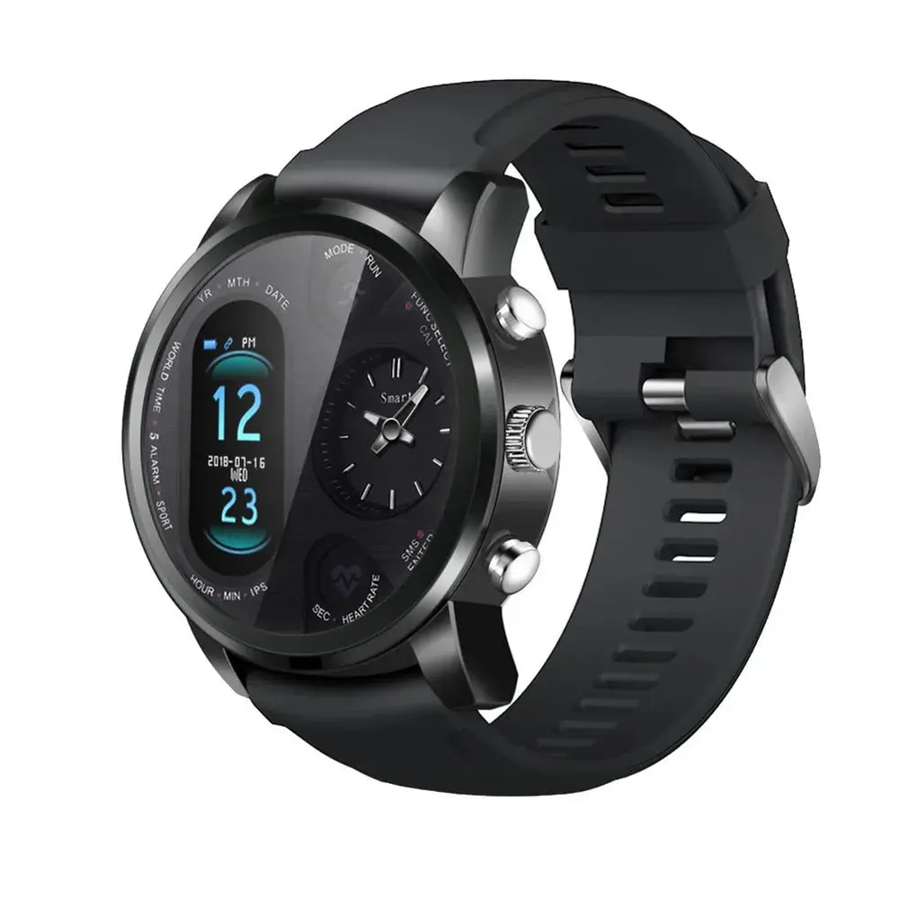 T3pro T3 Dual Time Hybrid Watch Japanese Quartz Movement Ips Screen Message Display Call Reminder Heart Rate For Ios Android 2