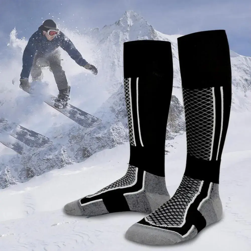 New Ski Socks Thick Cotton Sports Snowboard Cycling Skiing Soccer Socks Men Women Moisture Absorption High Elastic Thermal Socks 1