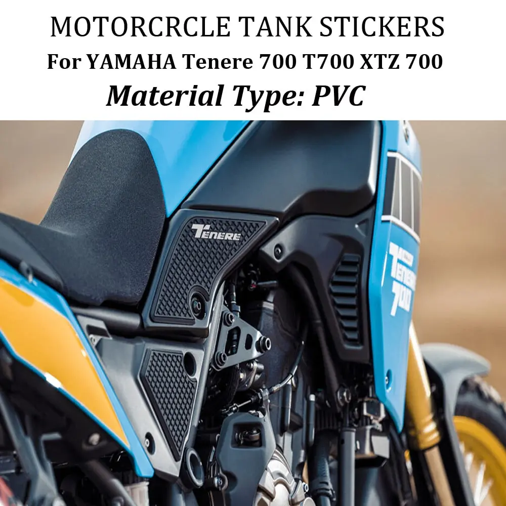 For Yamaha Tenere 700 T700 Xtz 700 2019 2020 Motorcycle Non-Slip Rubber Side Tank Pad Oil Gas Fuel Protector Cover Sticker Decal 1