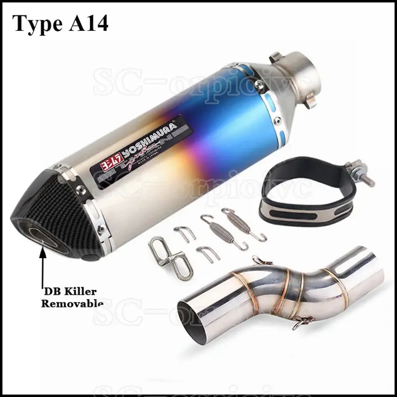 Motorcycle Exhaust Modified Escape Moto Yoshimura Muffler Silencer With Slip On Link Pipe For Benelli Trk502x Trk 502X 2018-2021 8