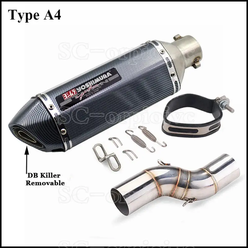 Motorcycle Exhaust Modified Escape Moto Yoshimura Muffler Silencer With Slip On Link Pipe For Benelli Trk502x Trk 502X 2018-2021 14