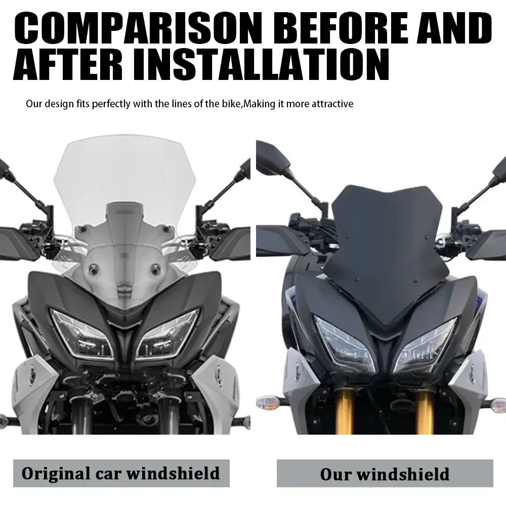 Windscreen Windshield Deflector Protector Wind Screen Fit For Yamaha Mt-09 Tracer Mt09 Tracer 900 Gt 2018 - 2021 Tracer 9 Gt 3