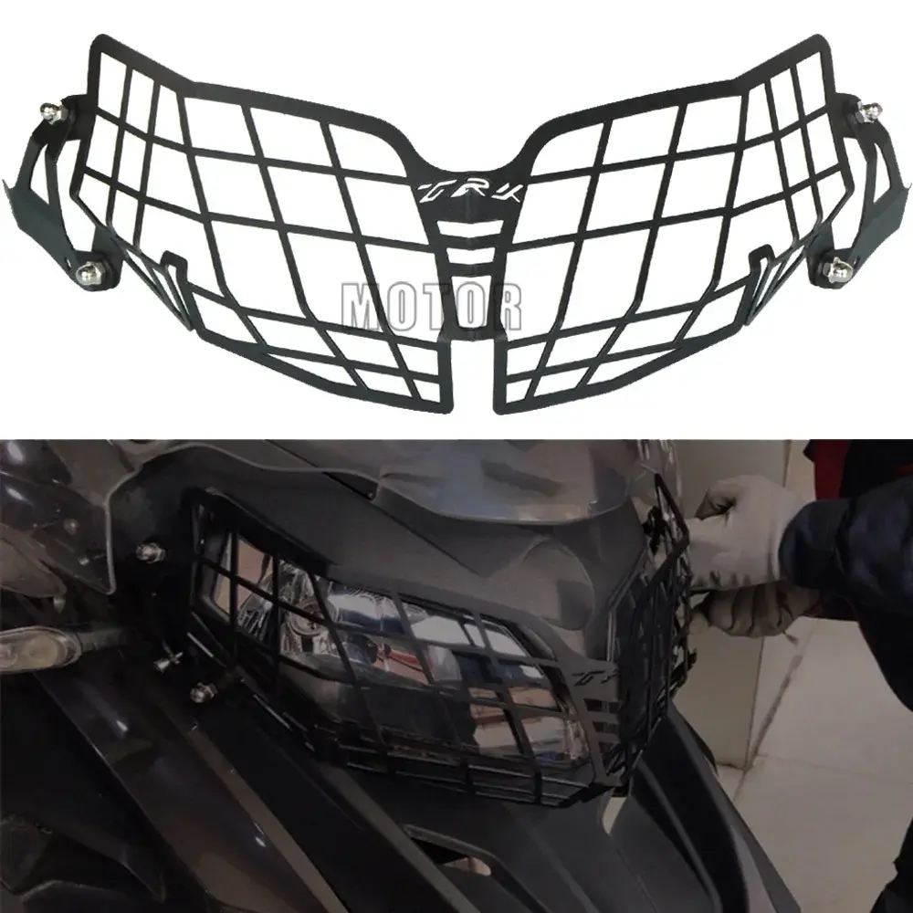 For Benelli Trk502 Trk502x Trk 502 502X 2018-2021 2020 Motorcycle Accessories Headlight Head Light Guard Protector Grille Covers 1