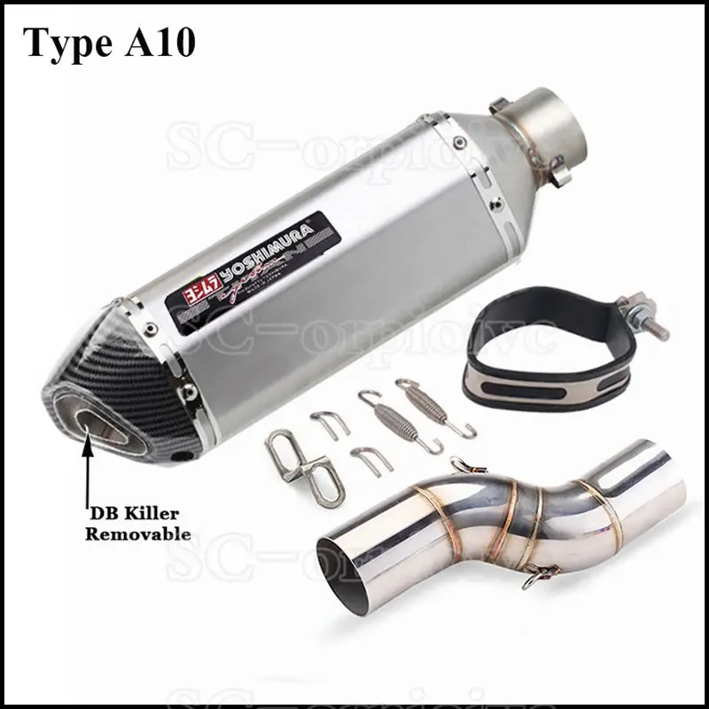 Motorcycle Exhaust Modified Escape Moto Yoshimura Muffler Silencer With Slip On Link Pipe For Benelli Trk502x Trk 502X 2018-2021 4