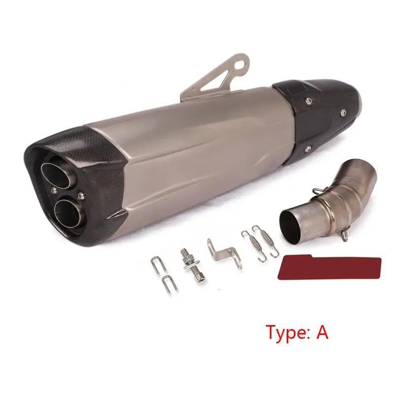 550Mm For Bmw R1250r/Rs/Rt/Gs R1250gs Adv 2019 2020 Exhaust Pipe Motorcycle Mid Link Tube 51Mm Dual-Outlet Muffler Escape Pipe 1
