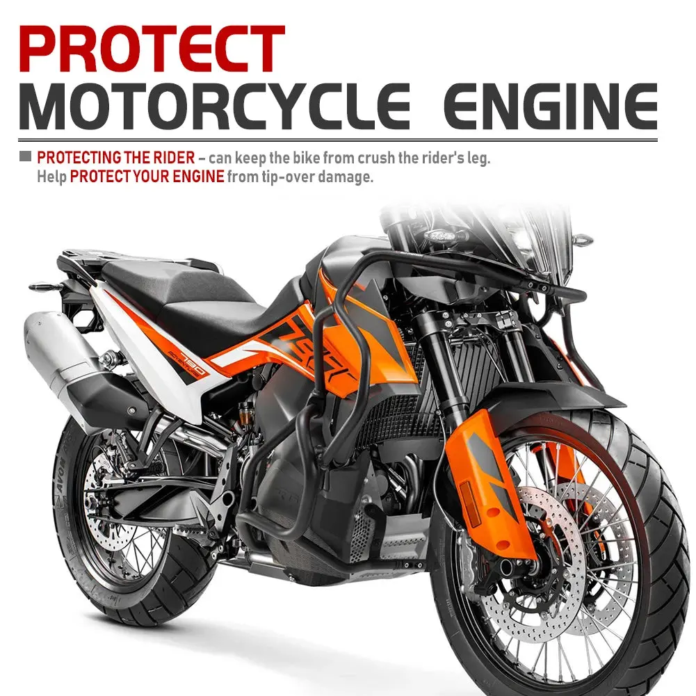 Motorcycle Accessories Engine Guard Crash Bars Bumper Frame Protector Fairing For Ktm 790 Adventure R 790 Adv 2019-2023 Black Us 1