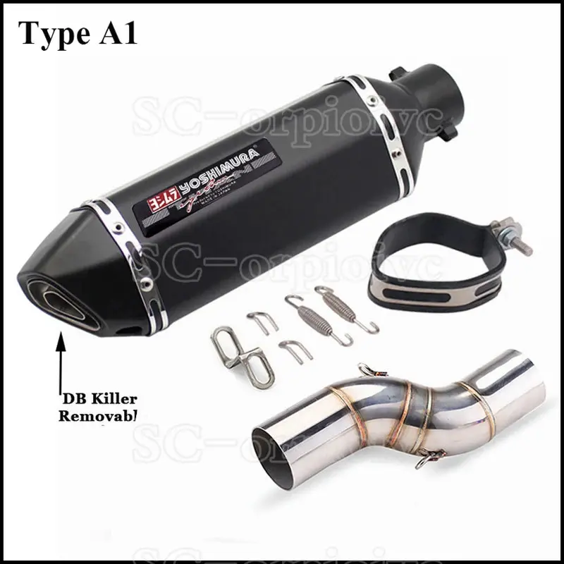 Motorcycle Exhaust Modified Escape Moto Yoshimura Muffler Silencer With Slip On Link Pipe For Benelli Trk502x Trk 502X 2018-2021 18