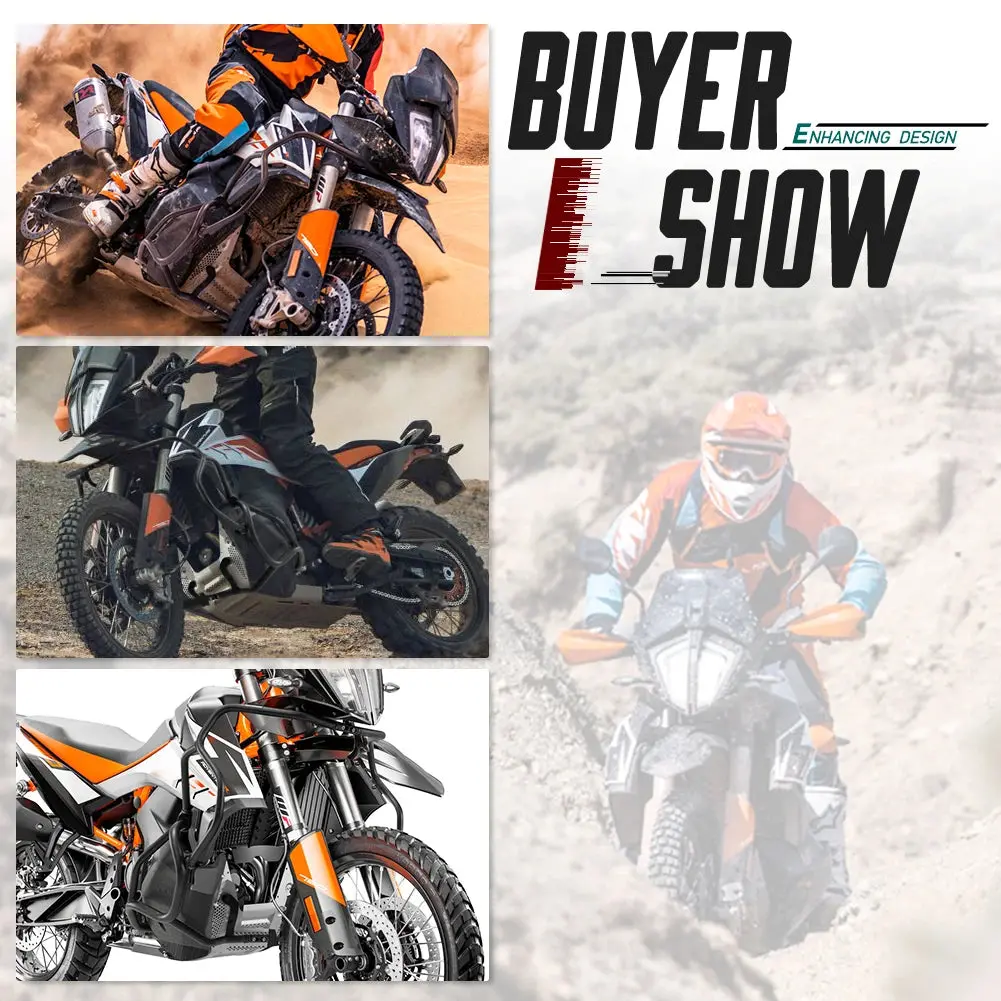 Motorcycle Accessories Engine Guard Crash Bars Bumper Frame Protector Fairing For Ktm 790 Adventure R 790 Adv 2019-2023 Black Us 4