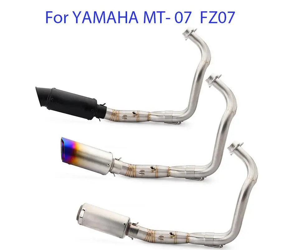 Motorcycle Full Exhaust System Sc Muffler Pipe For Yamaha Mt-07 Fz-07 Mt07 Fz07 Mt 07 2014-2021 Xsr700 2014 - 2023 1