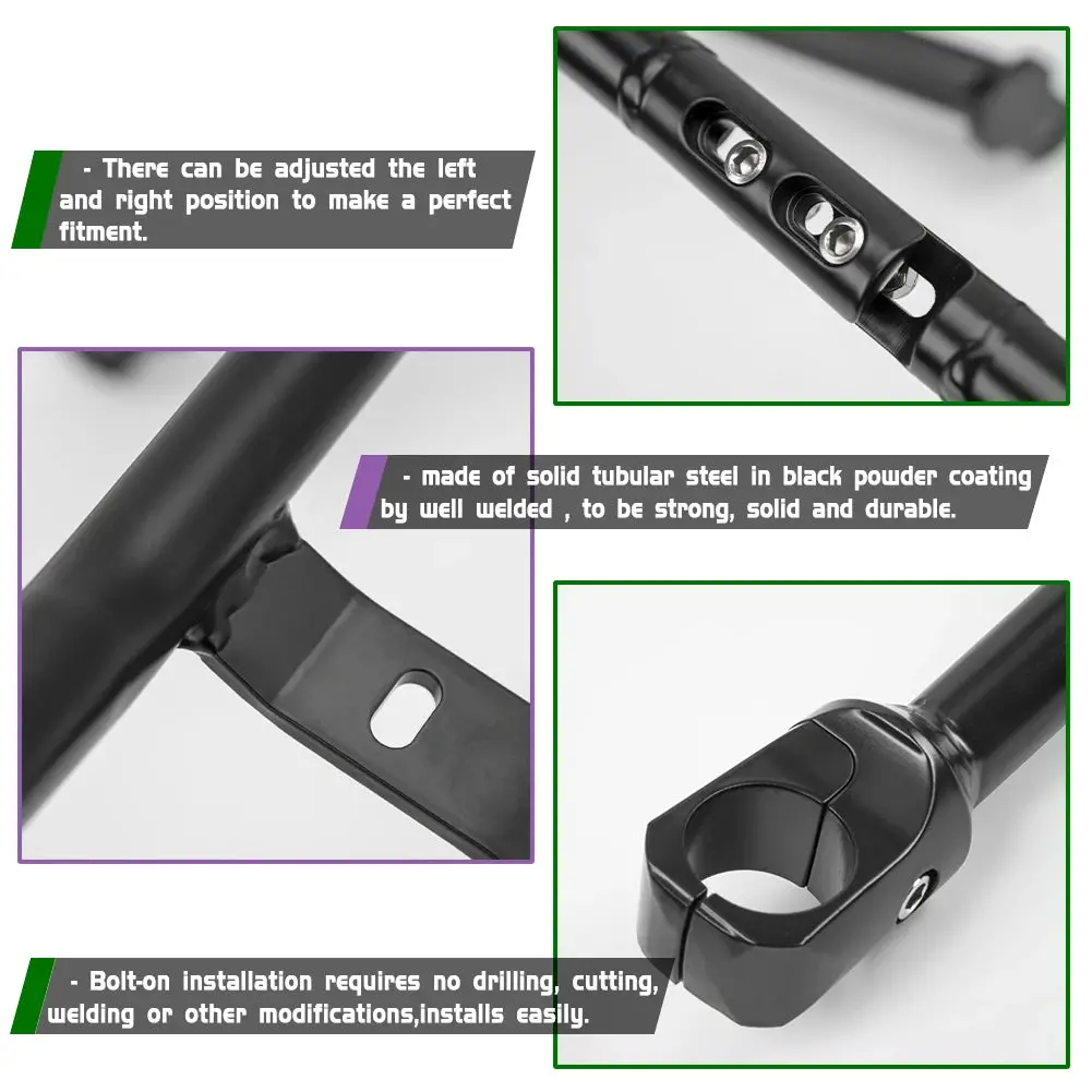 Motorcycle Accessories Engine Guard Crash Bars Bumper Frame Protector Fairing For Ktm 790 Adventure R 790 Adv 2019-2023 Black Us 3