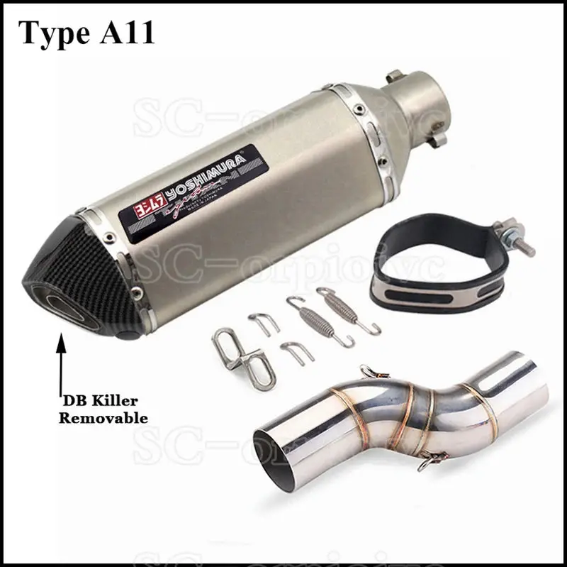 Motorcycle Exhaust Modified Escape Moto Yoshimura Muffler Silencer With Slip On Link Pipe For Benelli Trk502x Trk 502X 2018-2021 5