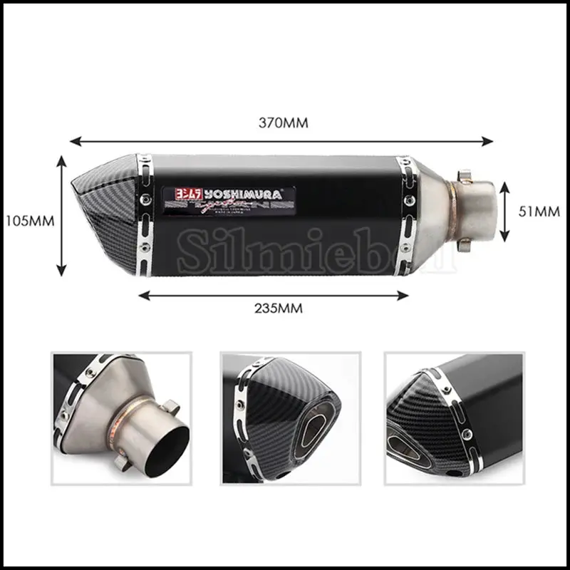 Motorcycle Exhaust Modified Escape Moto Yoshimura Muffler Silencer With Slip On Link Pipe For Benelli Trk502x Trk 502X 2018-2021 2