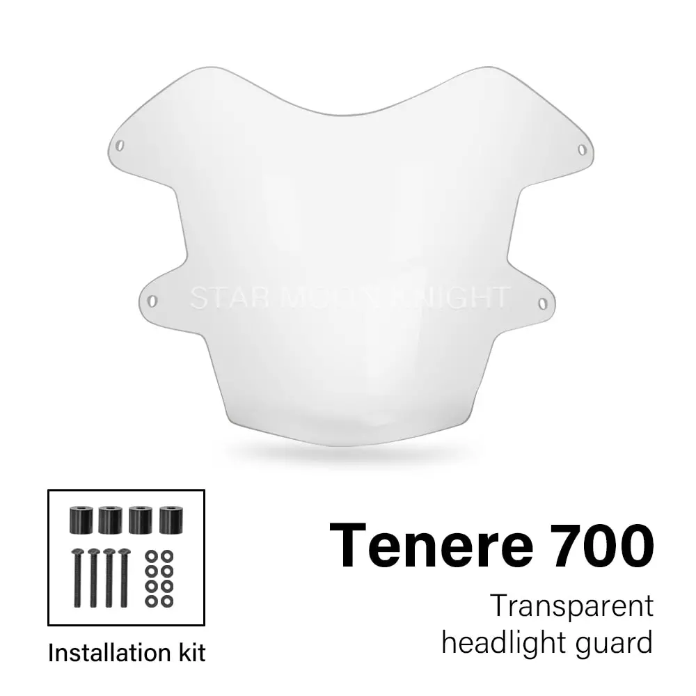 For Yamaha Tenere 700 Tenere700 Xt700z Xt 700 Z 2019 - 2022 Motorcycle Headlight Protector Light Cover Protective Guard Acrylic 2