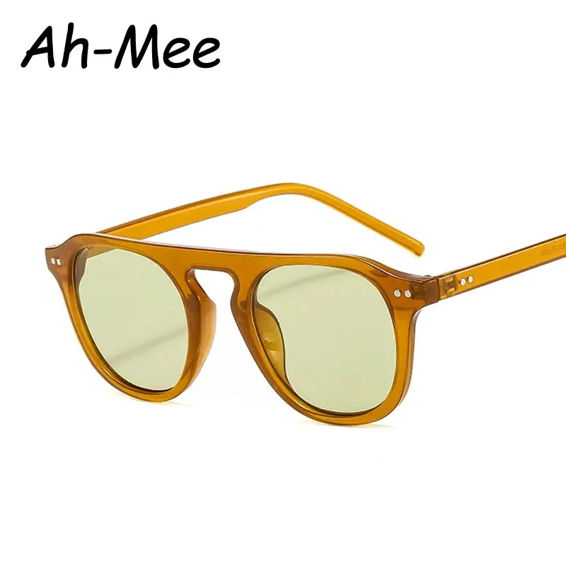 Fashion Oval Sunglasses For Men Women Vintage Brand Designer Punk Sun Glasses Men's Unisex Eyewear Steampunk Rivet 1