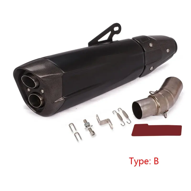 550Mm For Bmw R1250r/Rs/Rt/Gs R1250gs Adv 2019 2020 Exhaust Pipe Motorcycle Mid Link Tube 51Mm Dual-Outlet Muffler Escape Pipe 2
