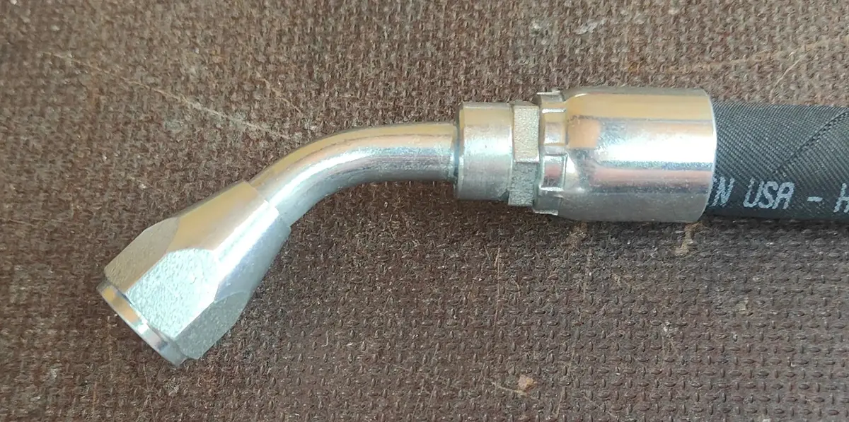 An6 -6 Power Steering Hose Fitting 45° Female 1