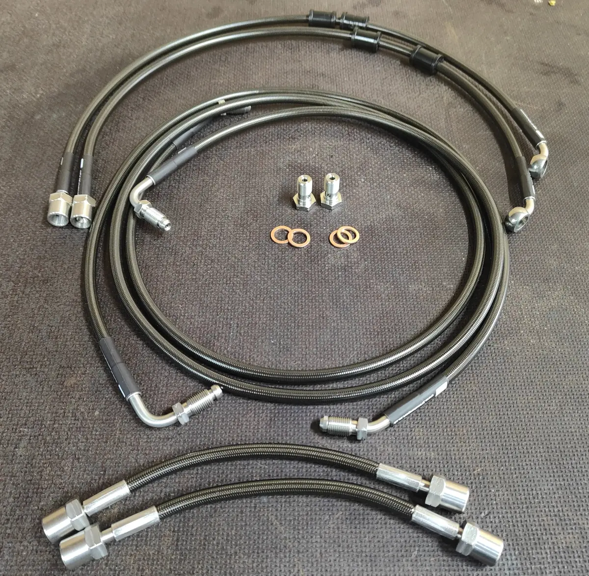 Clio 197 - 6 Line Braided Brake Hose Kit 7