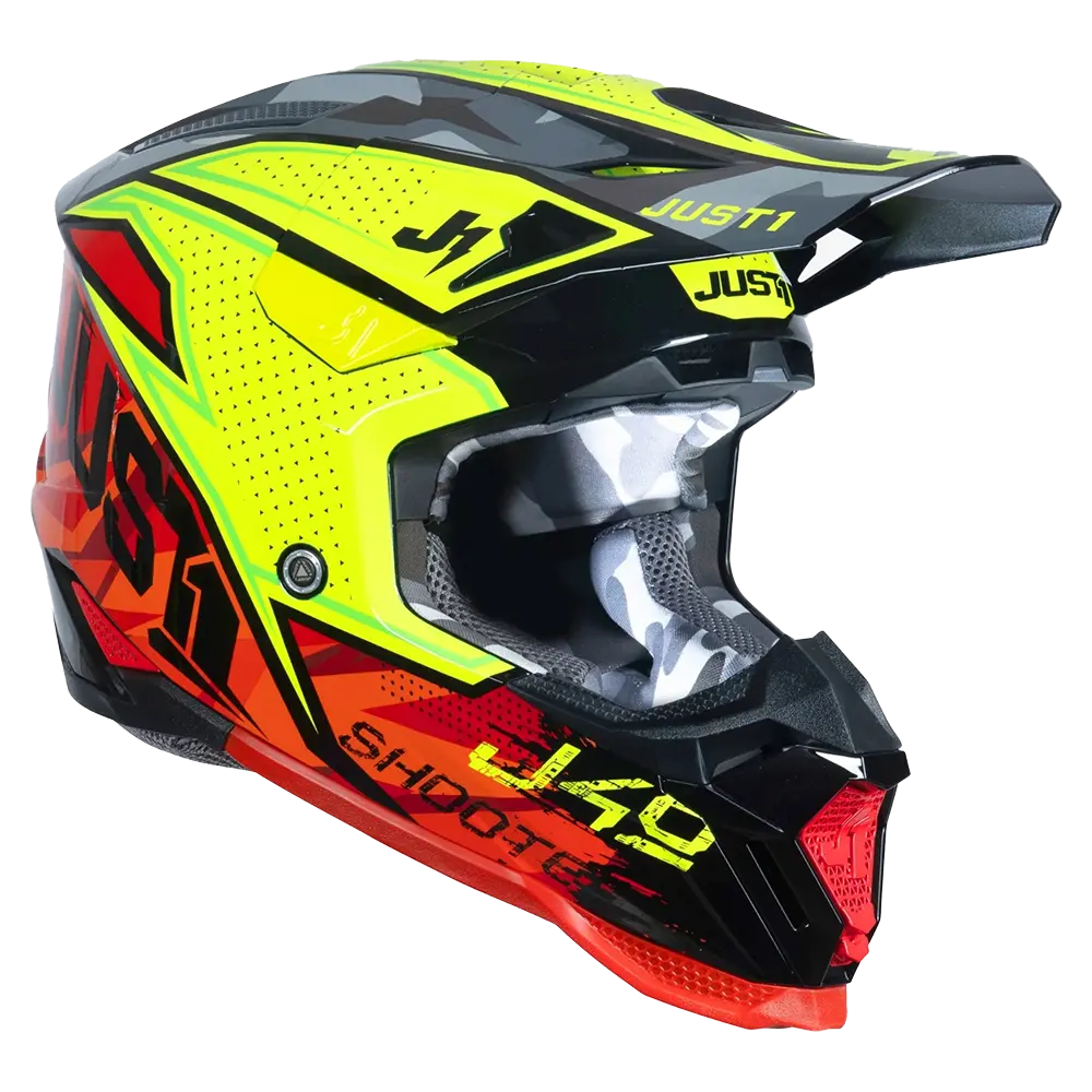 Just 1 J40 Shooter Helmet (Camo Red Black) Gloss 1