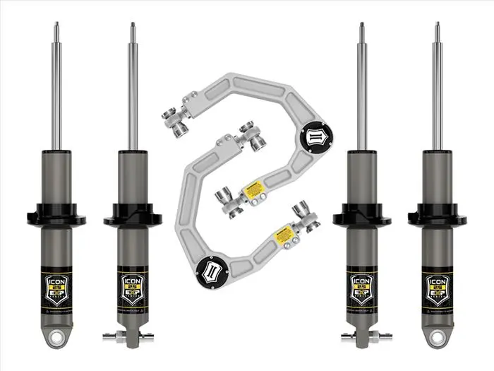 Icon | 2021+ Ford Bronco Hoss 1.0 Package Stage 2 Suspension System Billet | 1.375-3 Inch 1