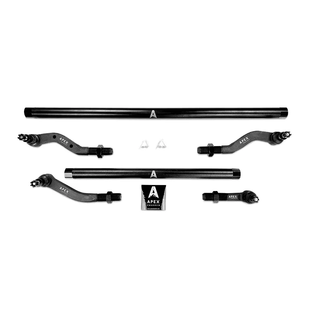 Apex Chassis | Jeep Wrangler Jl / Gladiator Jl 2.5 Ton Tie Rod & Drag Link Assembly - Steel - Yes Flip 1