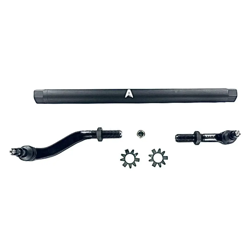 Apex Chassis | Jeep Wrangler Jl / Gladiator Jt 2.5 Ton Drag Link Assembly - Yes Flip - Black Aluminum 1