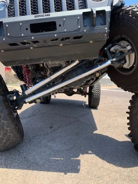 Apex Chassis | Jeep Wrangler Jl / Gladiator Jt 2.5 Ton Tie Rod & Drag Link Assembly - Polished Aluminum - Yes Flip 2