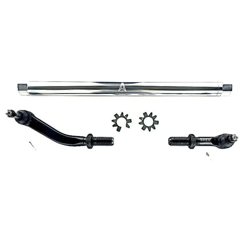 Apex Chassis | 2007-2018 Jeep Wrangler Jk 2.5 Ton Drag Link Assembly - No Flip - Polished Aluminum 1