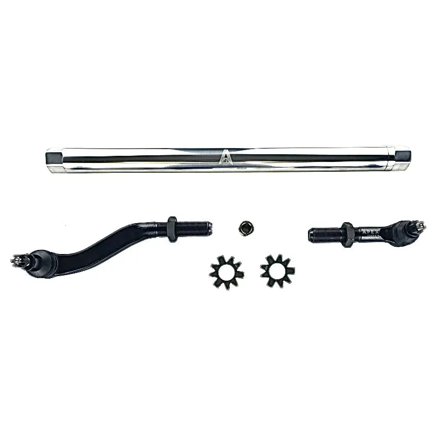 Apex Chassis | 2007-2018 Jeep Wrangler Jk 2.5 Ton Drag Link Assembly - Yes Flip - Polished Aluminum 1