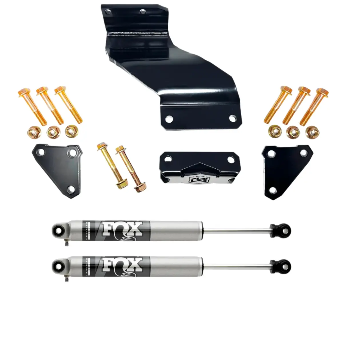 Kryptonite | 2014-2024 Dodge Ram 2500 / 3500 Dual Steering Stabilizer Bracket Kit With Fox 2.0 Shocks 1