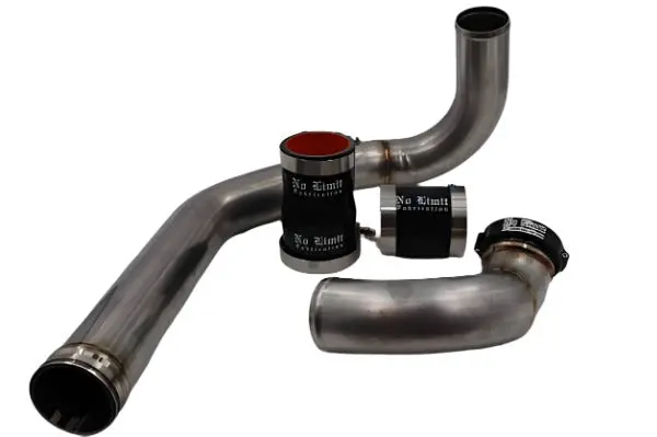 No Limit Fabrication | 2008-2010 Ford 6.4L Power Stroke Polished Hot Pipe 1