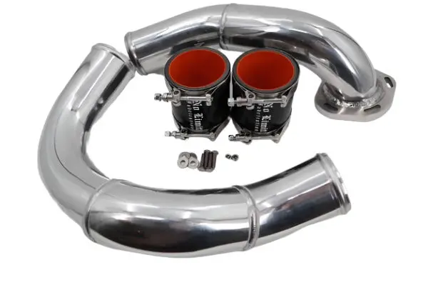 No Limit Fabrication | 2008-2010 Ford 6.4L Power Stroke Cold Side Kit Raw Aluminum 1