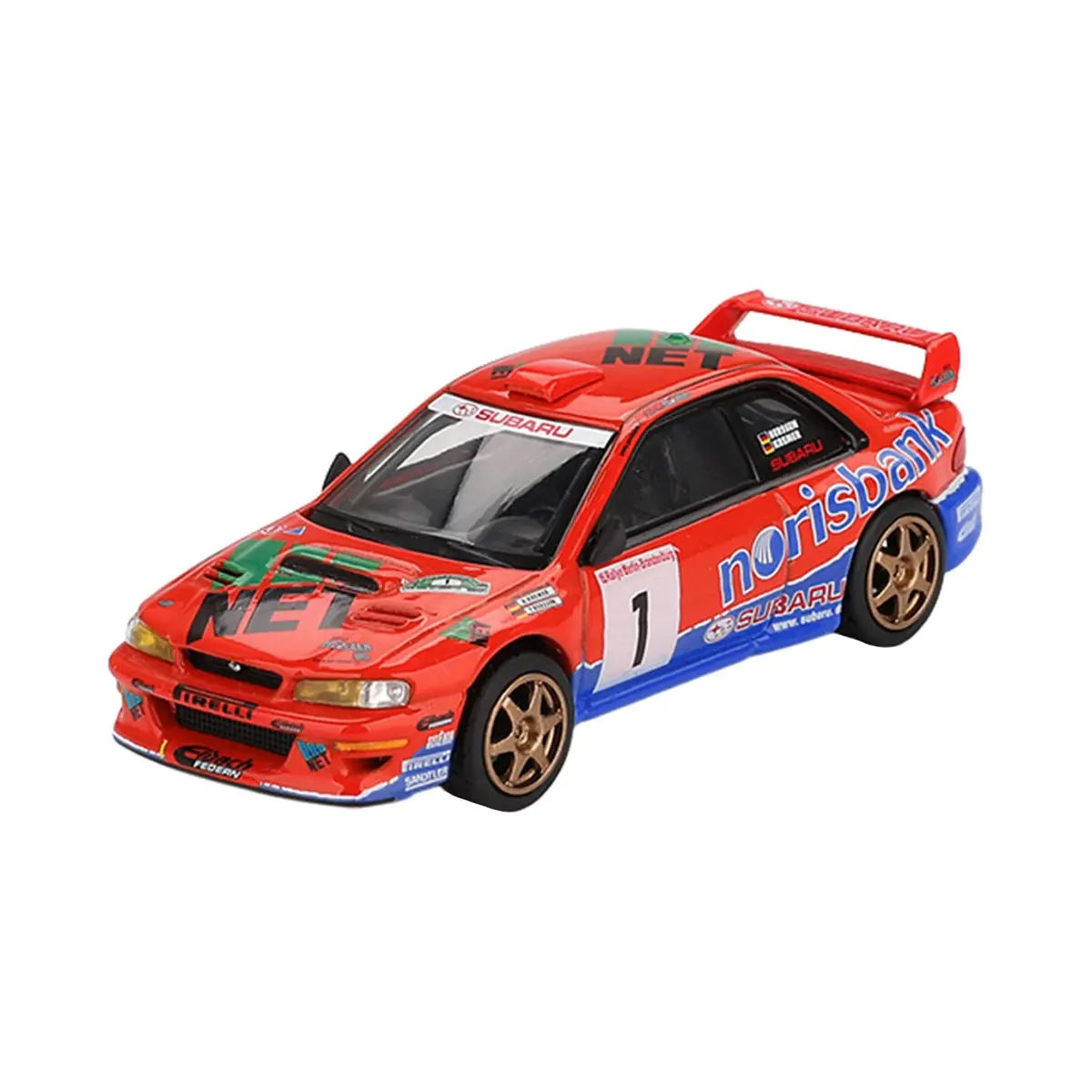 Mini Gt | Impreza Wrc97 #1 | 1999 Drm Champion | 1:64 Diecast 1