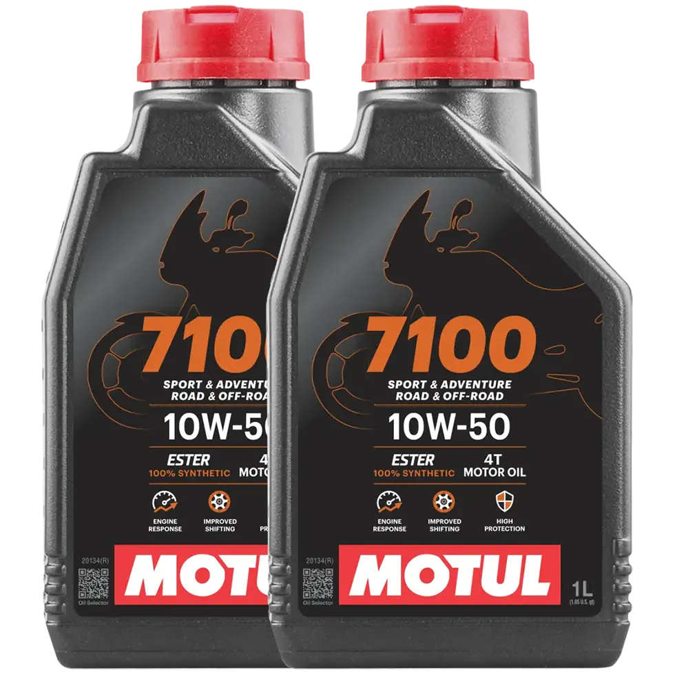 *Multi-Pack* 2 X Motul 7100 4T 10W-50 Road/Off-Road Motor Oil (1 Litre) 1