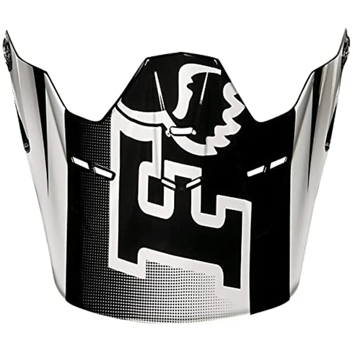 Mx15 Fox Youth V1 Helmet Peak - Imperial (Black/White) 1