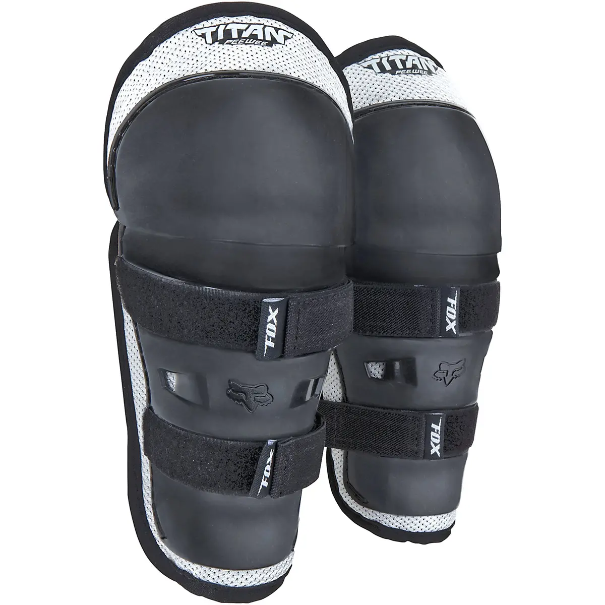 Fox Pee Wee Titan Knee/Shin Guards (Black/Silver) 1