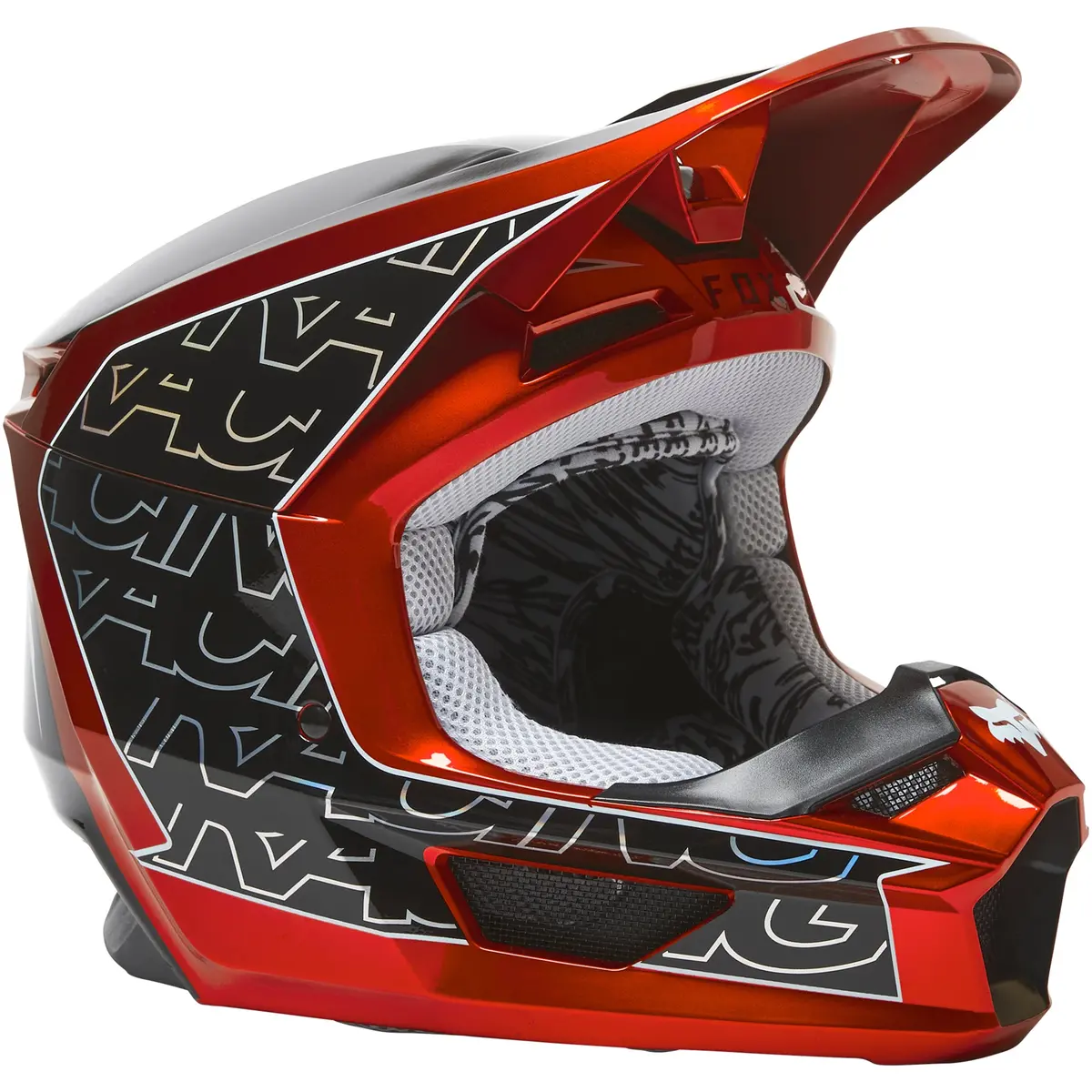Fox Youth V1 Peril Helmet (Fluo Red) 1
