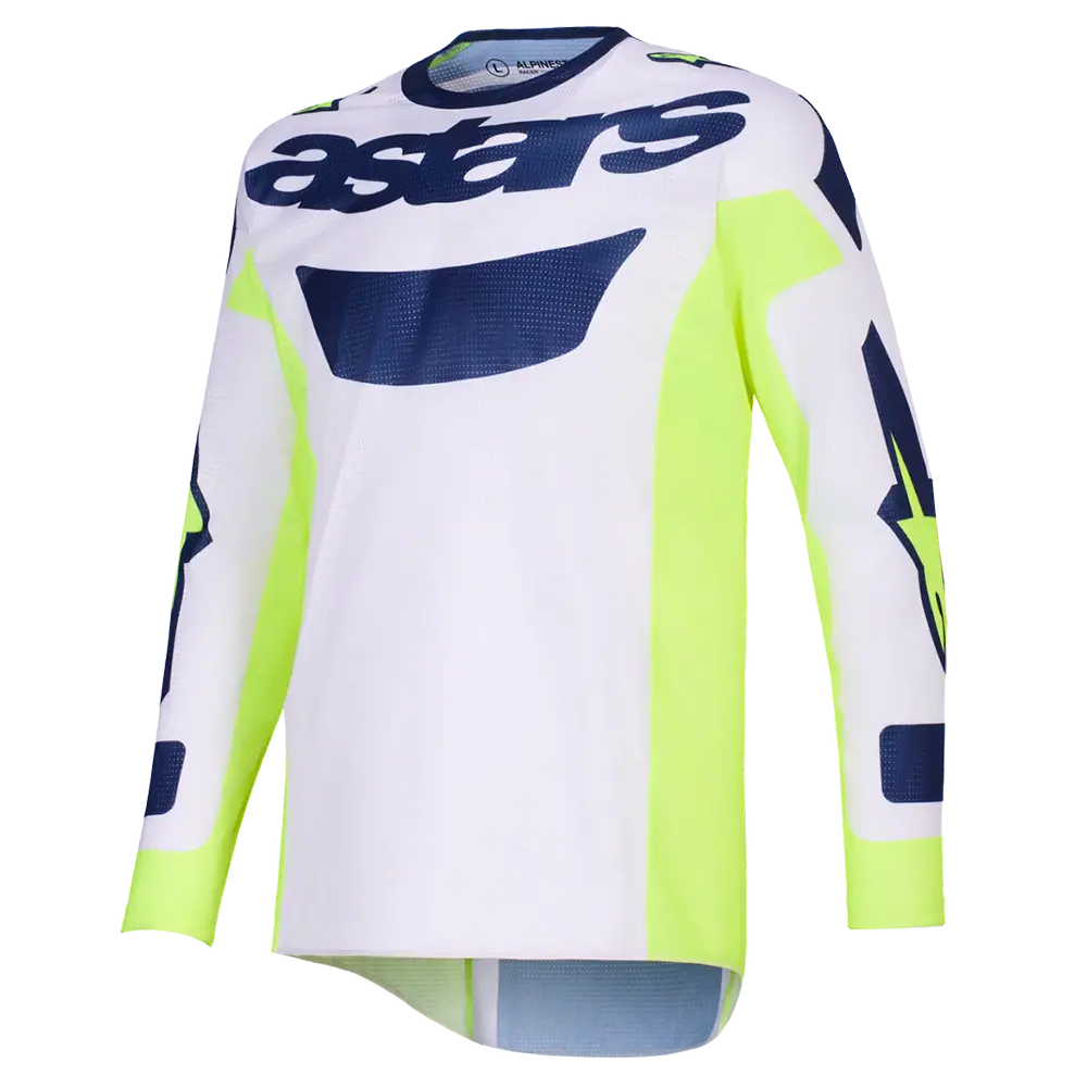 Alpinestars Racer Air Riway Jersey (Light Gray/Flo Yellow/Blue) 1