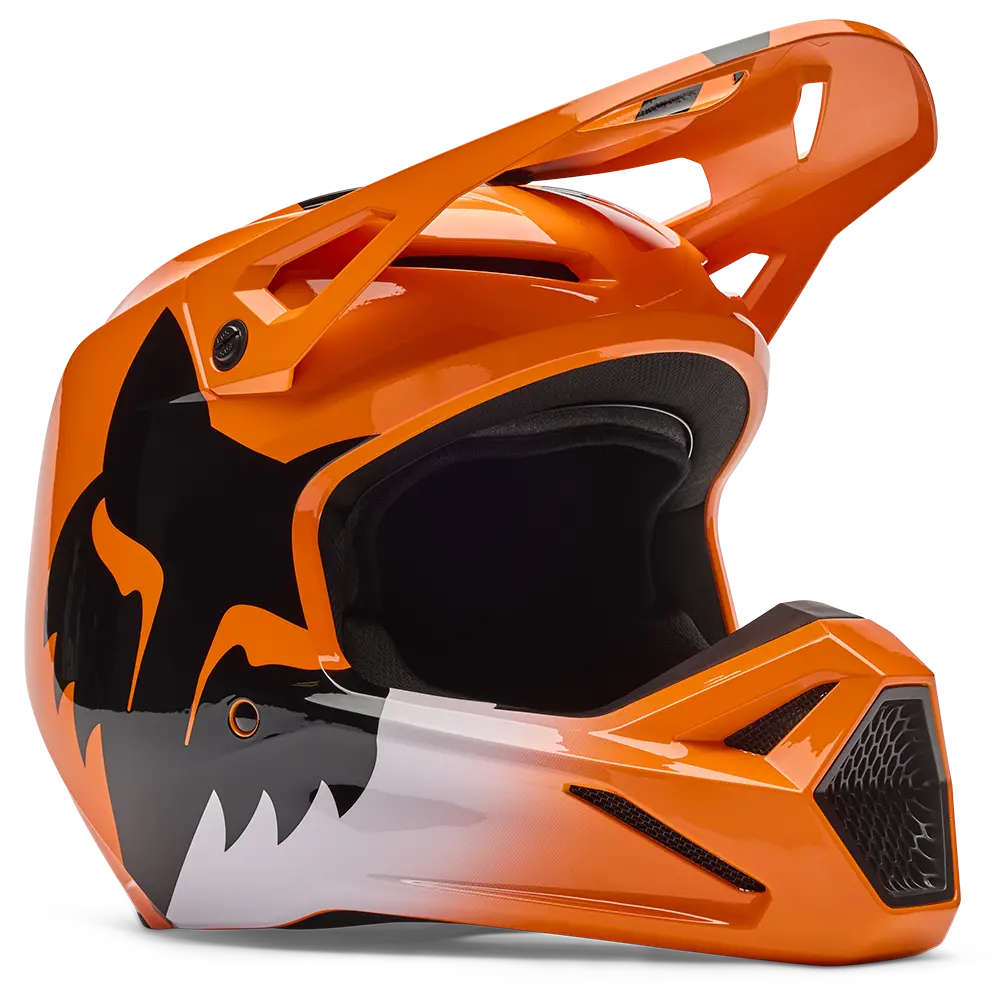 Fox V1 Shield Helmet - (Flo Orange) 1